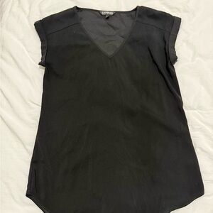 Express Women's Elegant Black V-Neck Blouse